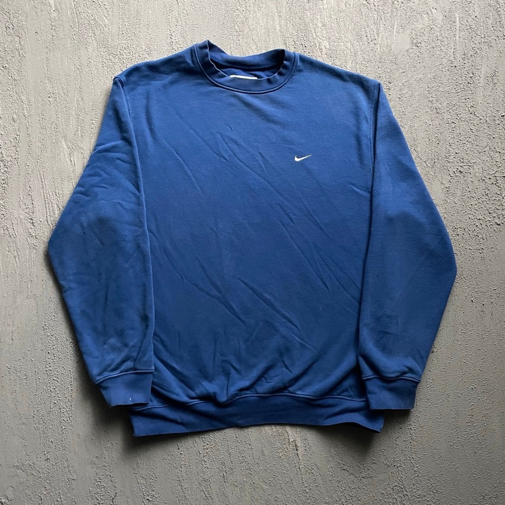 Vintage Nike Sweatshirt Mens Extra Large Blue 2000s Embroidered Swoosh Crewneck